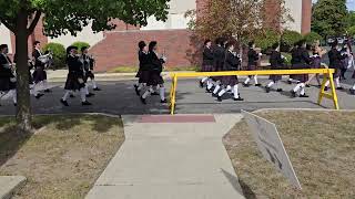 Alma College Kiltie Marching Band 28 SEP 2024 En Route to the Field [upl. by Lattonia]