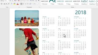 Create an quotAny Yearquot calendar in Microsoft Word [upl. by Ahsart]