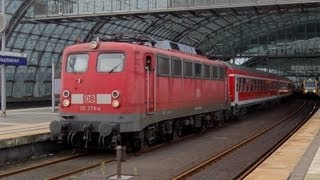 Berlin Baureihe 115  Sonderzug in Berlin Hauptbahnhof 1080p50 ᴴᴰ [upl. by Wyndham862]