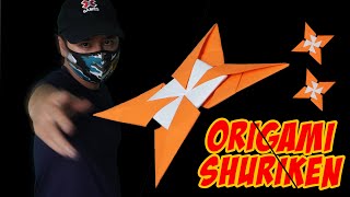 Origami Shuriken Ninja Star  How to make paper Shuriken Ninja Star [upl. by Lorola58]