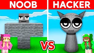 NOOB vs HACKER Hice Trampas En una Batalla de Construcción de SPRUNKI GRIS [upl. by Deehahs]