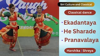 Ekadantaya Vakrathundaya  He Sharade  Pranavalya dance  Harshika and Shreya Joshi  siric2c [upl. by Grethel]