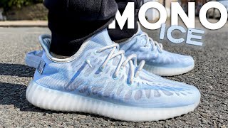 YEEZY BOOST 350 V2 MONO ICE Early Review Unboxing amp OnFoot  BEST EVER [upl. by Hourigan]