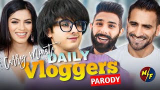 DAILY VLOGGERS PARODY 😘  CARRYMINATI  REACTION [upl. by Boothman325]