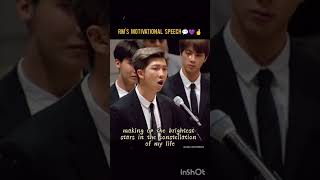 Rms motivational speech 💬💜🤞bangtansonyoendan btsarmy rm motivationalspeech 💜💬🤞 [upl. by Ynnoj]