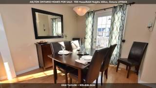 MILTON ONTARIO HOMES FOR SALE 935 Hasselfeldt Heights Milton L9T0M5 Ontario  Virtual Tour [upl. by Fisher]