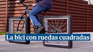 Un invento redondo llega la bicicleta con ruedas cuadradas [upl. by Aruasor224]