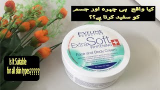 Eveline Cosmetics Extra Soft Whitening Face And Body Cream Review Whitening Cream Moisturizer [upl. by Asenab]