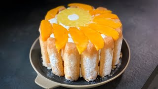 RECETTE CHARLOTTE MANGUE ANANAS FACILE 6 INGREDIENTS [upl. by Alym801]