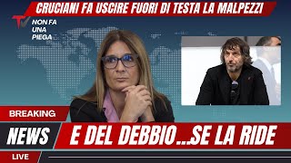 LA MALPEZZI VA FUORI DI TESTA CON CRUCIANIIO SONO DEL PD E VIVO IN PERIFERIAE CRUCIANI LASFALTA [upl. by Nwahsid]