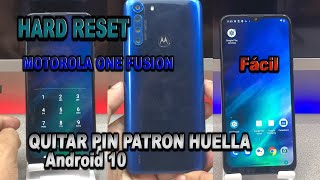 Hard Reset Motorola One Fusion como quitar pin patron huella MOTOROLA [upl. by Gigi395]