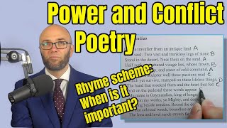 Understanding Poetry Rhyme Schemes Power and Conflict Poetry [upl. by Undry]