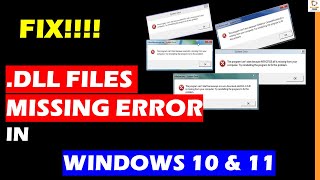 How to Fix All DLL Files Missing Error In Windows 11 Windows 10 [upl. by Certie]