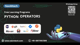 4 Python Tutorial for Beginners NaoMtech  Operators [upl. by Aynad]