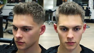 Short Textured Quiff Easy To Style Mens Haircut [upl. by Clie655]