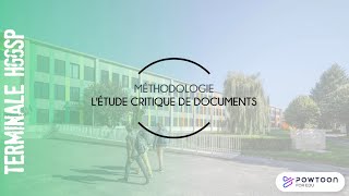 TERMINALE HGGSP  Méthodologie Lexercice de létude critique de documents [upl. by Analram]