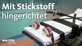 Todesstrafe in den USA Erste Hinrichtung durch Stickstoff  Aktuelle Stunde [upl. by Hartzel380]