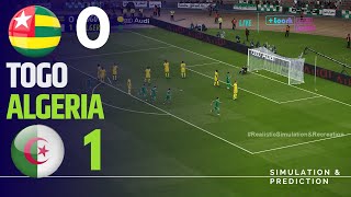 توغو 01 ملخص مباراة الجزائر تصفيات كأس أمم أفريقيا 2025 لعبة فيديو محاكاة [upl. by Demp208]