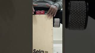 Cajon with Cabassa slide  Sela Cajon Schlagwerk Cabasa  Open Hi Hat Sound on Cajon [upl. by Bradeord]