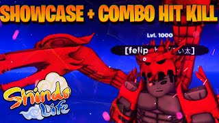 SHOWCASE E COMBO HIT KILL BANKAI INFERNO NO SHINDO LIFE [upl. by Cailly]