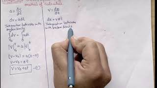 Obtain equations of motion for constant acceleration using method of calculus [upl. by Kalikow]