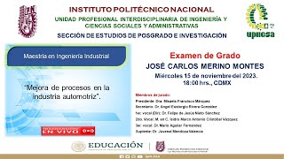 Examen de grado  MERINOMONTESJOSECARLOS [upl. by Omissam]