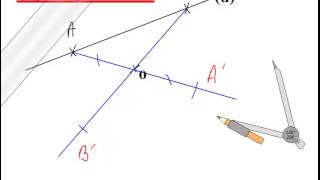 Symétrique dune droite par rapport à un point [upl. by Ysdnil904]