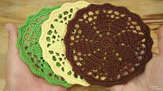 Como tejer carpeta tapete fácil a crochet para principiantes paso a paso [upl. by Ogirdor]