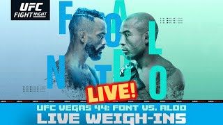 UFC Vegas 44 WEIGHINS Rob Font vs Jose Aldo [upl. by Phemia]