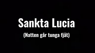 Sankta Lucia  Natten går tunga fjät  instrumental med text [upl. by Yelnikcm114]