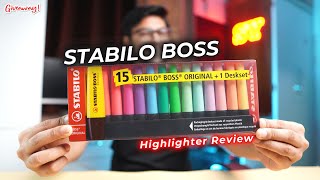 Stabilo BOSS Highlighter Review Best Fluorescent and Pastel Highlighter pack  Giveaway 🔥 [upl. by Jarrett]