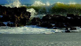 Ocean Waves Crashing on Rocks  Relaxing Waves for Meditation amp Sleep [upl. by Attelra]