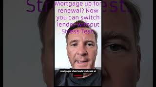 No Stress Test Stress tests for mortgage renewals Exp613 StressTest MortgageStressTest [upl. by Finnie]