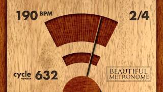 190 BPM 24 Wood Metronome HD [upl. by Neenwahs]