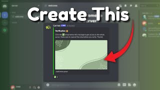 How To Create A Discord Verification Using Carlbot [upl. by Flannery]