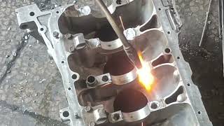 The final way how to repair stripped aluminium thread  engine block  LPG gas [upl. by Epoh118]