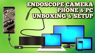 Endoscope Camera for Phone and PC 2021 Unboxing and How to Setup [upl. by Denten]