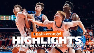 Illini MBB  Highlights Exhibition vs 1 Kansas 102923 [upl. by Knowle]