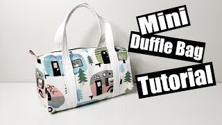 Mini Duffle Bag Sewing tutorial  Free pattern [upl. by Mlohsihc]