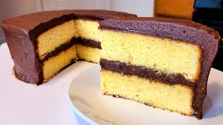 How to make Yellow Butter Cake with Chocolate Frosting [upl. by Nosahc]