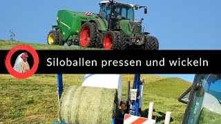 Siloballenpressen und Siloballen wickeln [upl. by Erelia]