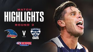 Adelaide v Geelong Highlights  Round 2 2024  AFL [upl. by Fidelio]