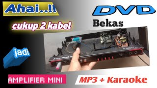 CUKUP 2 kabel DVD jadi amplifier MP3 lengkap bisa karaoke [upl. by Cima]