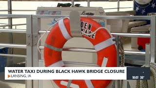 Water taxi operates between Wisconsin and Iowa during Black Hawk Bridge closure [upl. by Aiza562]