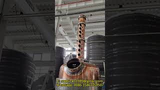 3000L copper still with copper reflux columns versatile still for making gin vodka whisky brandy [upl. by Trilly665]