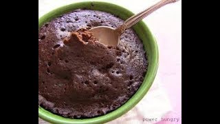 1 min Bananachocolate almond mug cake [upl. by Ayekel]