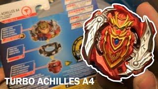 Turbo Achilles A4 Unboxing  Review Battles  Beyblade Burst Turbo [upl. by Aihsile]