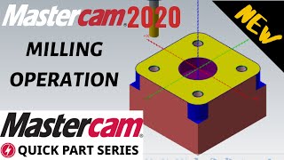 Milling Operations Mastercam 2019 Tutorial Free Learning Full Video Latest version [upl. by Hbaruas]