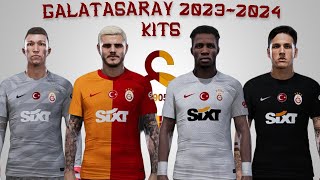 Galatasaray SK New Season Kits 20232024 PES 2021 Sider Forma Yaması pes2021 galatasaray kits [upl. by Ailen]