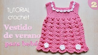 Como tejer vestido a crochet para bebe 22 [upl. by Danete42]